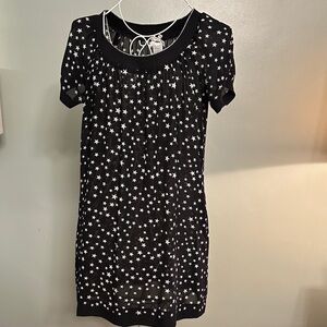 Forever 21 Black Dress with White Star Print